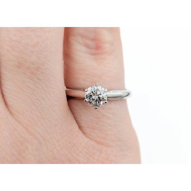 Ring Solitaire .50ct Round Diamond 14kw 5mm Sz4.5 2.1g 225010034