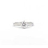  Ring Solitaire .50ct Round Diamond 14kw 5mm Sz4.5 2.1g 225010034