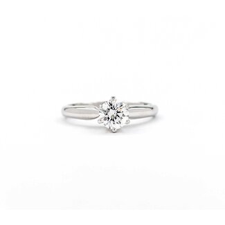 Ring Solitaire .50ct Round Diamond 14kw 5mm Sz4.5 2.1g 225010034