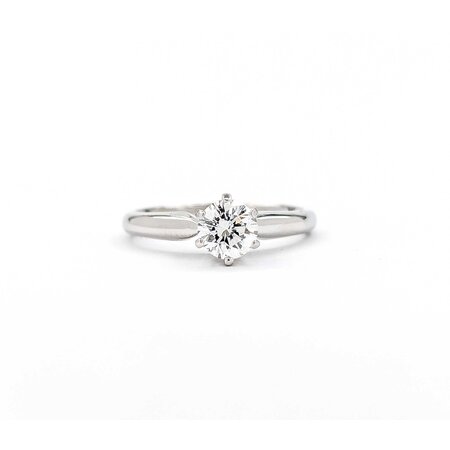Ring Solitaire .50ct Round Diamond 14kw 5mm Sz4.5 2.1g 225010034