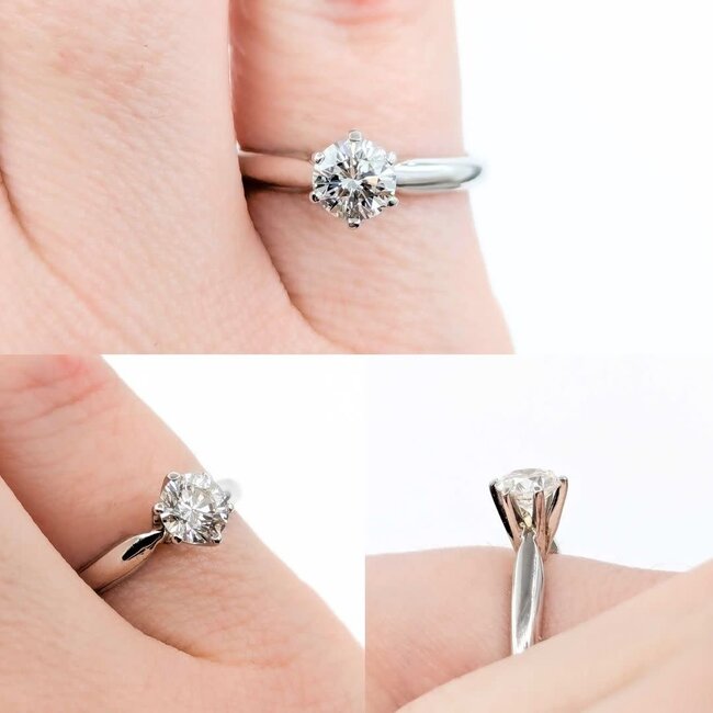 Ring Solitaire .50ct Round Diamond 14kw 5mm Sz4.5 2.1g 225010034