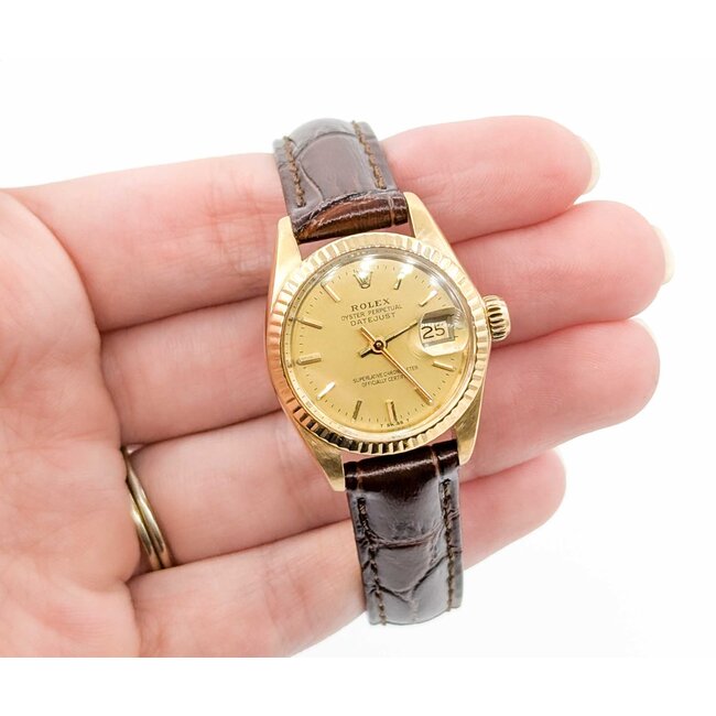 Watch Rolex 1978 M#6917 26mm 18ky Leather Strap Watch Only 224126606