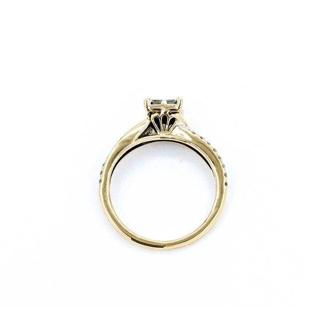Ring Illusion Set .50ctw Princess Diamond 14kr 5mm Sz5 2.59g 225010039