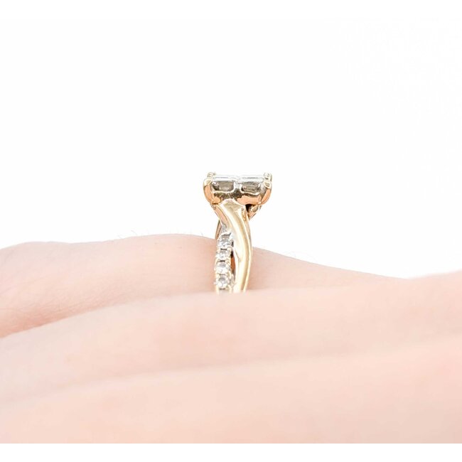 Ring Illusion Set .50ctw Princess Diamond 14kr 5mm Sz5 2.59g 225010039