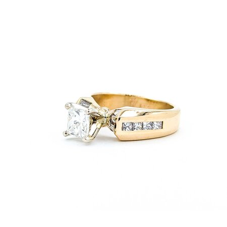 Ring Engagement .75ct Princess Diamond .50ctw Diamonds 14ky sz5 225010305
