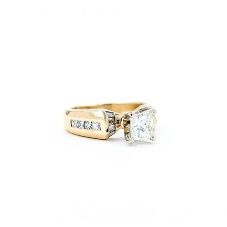 Ring Engagement .75ct Princess Diamond .50ctw Diamonds 14ky sz5 225010305