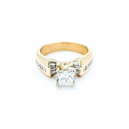 Ring Engagement .75ct Princess Diamond .50ctw Diamonds 14ky sz5 225010305