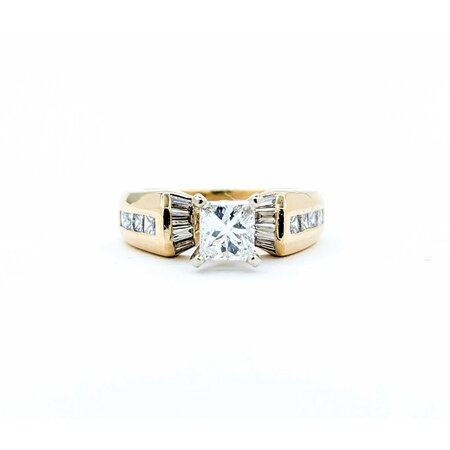 Ring Engagement .75ct Princess Diamond .50ctw Diamonds 14ky sz5 225010305