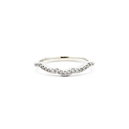 Ring Contour .25ctw Round Diamonds 14kw sz7 2.15 225010048