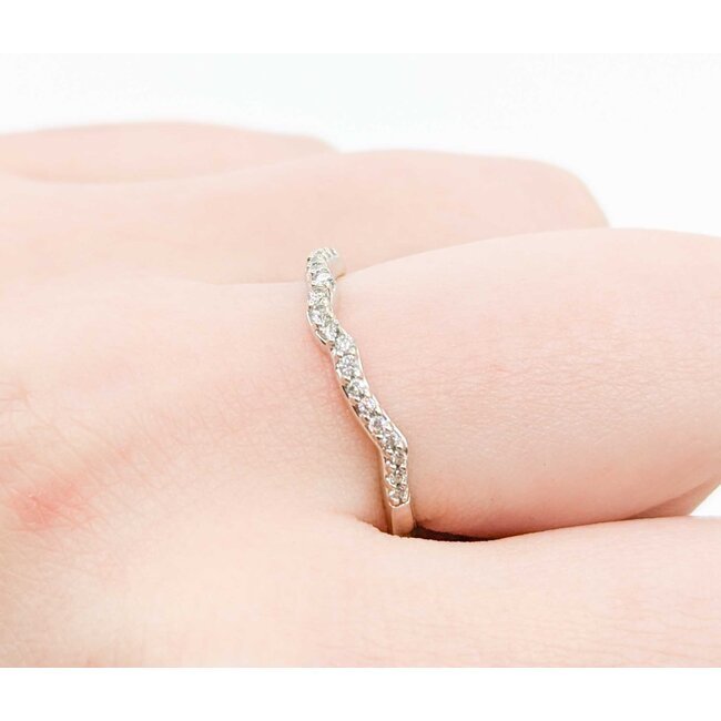 Ring Contour .25ctw Round Diamonds 14kw sz7 2.15 225010048