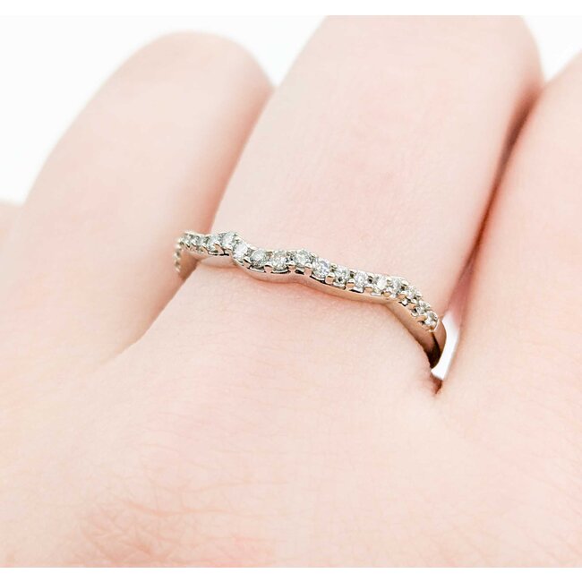 Ring Contour .25ctw Round Diamonds 14kw sz7 2.15 225010048