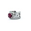 Ring Pave Cable & Channel Set 2.34ctw Round & Baguette Diamonds 2.01ct Rubellite Tourmaline 900pt 13mm Sz6.5 15.46g 225010099