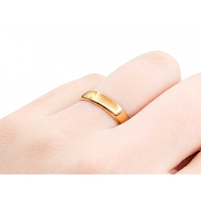 Ring Band 4.5mm English Birmingham 1898 22ky Sz6 3.9g 225010112