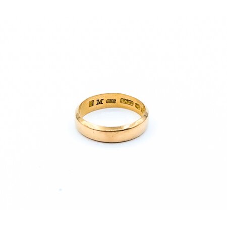 Ring Band 4.5mm English Birmingham 1898 22ky Sz6 3.9g 225010112