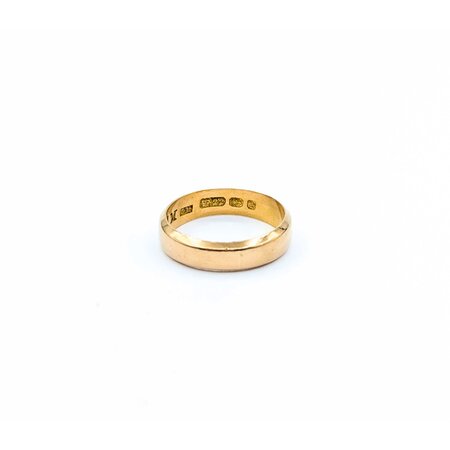 Ring Band 4.5mm English Birmingham 1898 22ky Sz6 3.9g 225010112