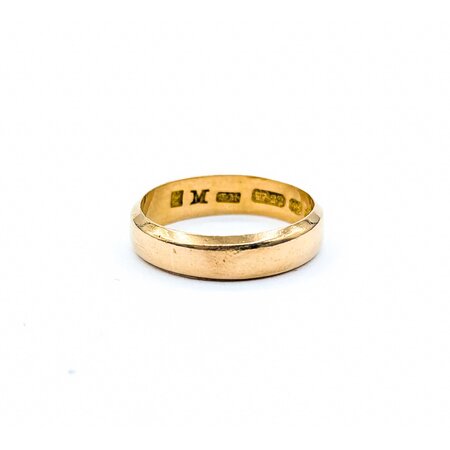 Ring Band 4.5mm English Birmingham 1898 22ky Sz6 3.9g 225010112