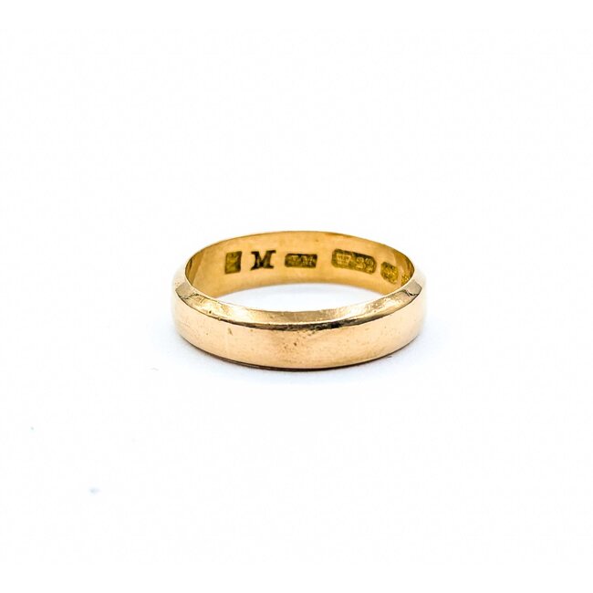 Ring Band 4.5mm English Birmingham 1898 22ky Sz6 3.9g 225010112