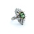 Ring Cocktail 3.82ctw Round, Marquise, Baguette Diamonds GIA 6.13ct Forest Green Demantoid Garnet 18kw 1.25x1" Sz6.5 11.58g 225010056