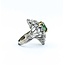 Ring Cocktail 3.82ctw Round, Marquise, Baguette Diamonds GIA 6.13ct Forest Green Demantoid Garnet 18kw 1.25x1" Sz6.5 11.58g 225010056