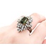 Ring Cocktail 3.82ctw Round, Marquise, Baguette Diamonds GIA 6.13ct Forest Green Demantoid Garnet 18kw 1.25x1" Sz6.5 11.58g 225010056