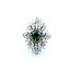 Ring Cocktail 3.82ctw Round, Marquise, Baguette Diamonds GIA 6.13ct Forest Green Demantoid Garnet 18kw 1.25x1" Sz6.5 11.58g 225010056