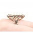 Ring Cocktail .42ctw Round Diamonds 13ct Cabochon Opal .40ctw Rubies 14kw 1.25x.9" Sz7 14.04g 225010052