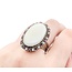 Ring Cocktail .42ctw Round Diamonds 13ct Cabochon Opal .40ctw Rubies 14kw 1.25x.9" Sz7 14.04g 225010052