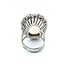 Ring Cocktail .42ctw Round Diamonds 13ct Cabochon Opal .40ctw Rubies 14kw 1.25x.9" Sz7 14.04g 225010052
