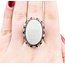 Ring Cocktail .42ctw Round Diamonds 13ct Cabochon Opal .40ctw Rubies 14kw 1.25x.9" Sz7 14.04g 225010052