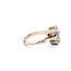 Ring Mid-Century Heart Filigree 12.2x10mm Aquamarine 9ky Sz6 3.92g 125020007