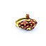 Ring Leopard Red Enamel & Emerald Eyes 18ky 15x18mm Sz8 19.1g 225010109
