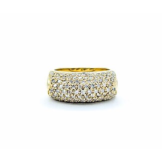 Ring Pave .53ctw Round Diamonds 14ky 9mm Sz7 10.72g 225010128