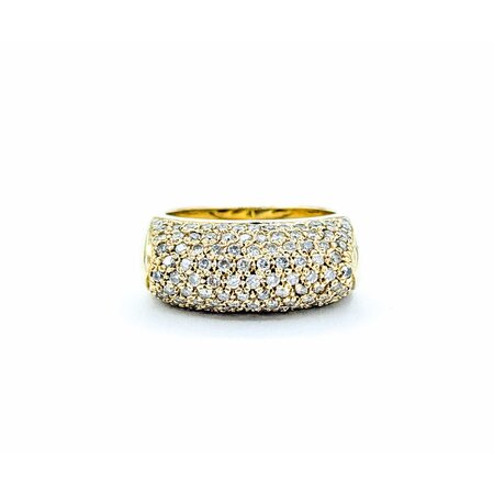 Ring Pave .53ctw Round Diamonds 14ky 9mm Sz7 10.72g 225010128