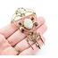 Brooch Heart, Crown, Spikes 7.50ct Opal 1.00ctw Sapphires 14ky 3x2.75" 15.52g 225010087