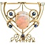 Brooch Heart, Crown, Spikes 7.50ct Opal 1.00ctw Sapphires 14ky 3x2.75" 15.52g 225010087