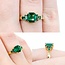 Ring Sky Dog Design 1.35ctw Emerald 14ky 7x9mm Sz5 3.6g 225010069