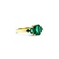 Ring Sky Dog Design 1.35ctw Emerald 14ky 7x9mm Sz5 3.6g 225010069