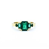  Ring Sky Dog Design 1.35ctw Emerald 14ky 7x9mm Sz5 3.6g 225010069