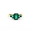 Ring Sky Dog Design 1.35ctw Emerald 14ky 7x9mm Sz5 3.6g 225010069