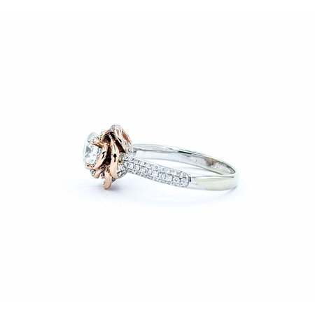 Ring Flower Motif .92ct Round (Center) Diamond .50ctw Diamonds 14ktt 11x11 sz7 5.3 225010047
