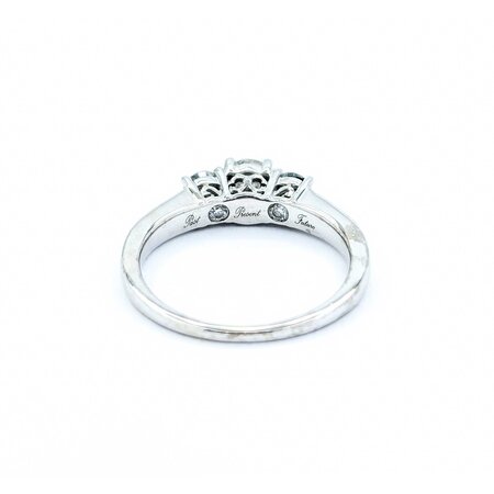 Ring 3-stone 1.0ctw Diamond Diamonds 14kw 4.3mm sz7 3.13g 225010049