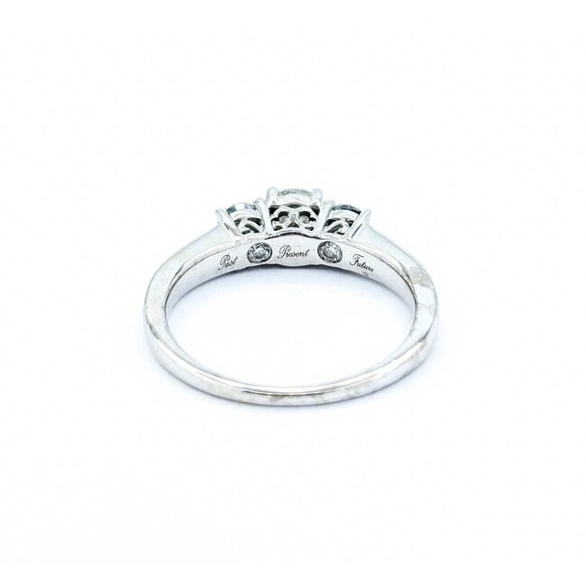 Ring 3-stone 1.0ctw Diamond Diamonds 14kw 4.3mm sz7 3.13g 225010049