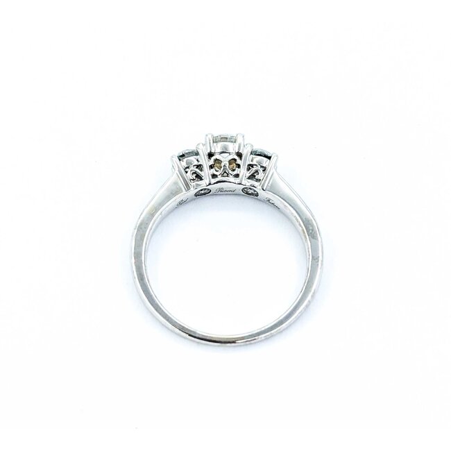 Ring 3-stone 1.0ctw Diamond Diamonds 14kw 4.3mm sz7 3.13g 225010049