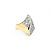 Ring Asymmetric Pave 1.30ctw Round Diamonds 14ky 22.5mm Sz6.5 8.8g 225010115