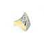 Ring Asymmetric Pave 1.30ctw Round Diamonds 14ky 22.5mm Sz6.5 8.8g 225010115
