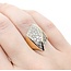 Ring Asymmetric Pave 1.30ctw Round Diamonds 14ky 22.5mm Sz6.5 8.8g 225010115