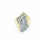 Ring Asymmetric Pave 1.30ctw Round Diamonds 14ky 22.5mm Sz6.5 8.8g 225010115
