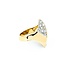 Ring Asymmetric Pave 1.30ctw Round Diamonds 14ky 22.5mm Sz6.5 8.8g 225010115