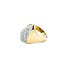 Ring Asymmetric Pave 1.30ctw Round Diamonds 14ky 22.5mm Sz6.5 8.8g 225010115