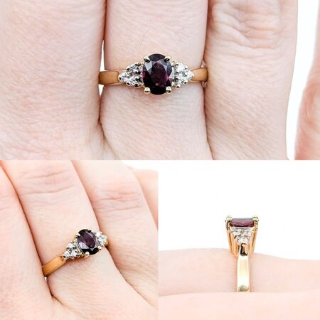 Ring .06ctw Round Diamonds .83ct Ruby 14ky 7mm Sz6.5 3.54g 225010070